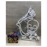 Skull Coffee Cup & Skull Light Up Sign