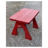Red Outdoor /Indoor Wood Bench / Table -