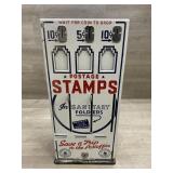 Porcelain Postage Stamp Machine - No Key -
