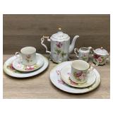 Hand Painted Japan Floral Tea Set -