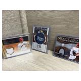 (3) Baseball Relic Cards