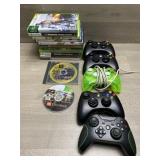 Xbox Game Lot With Controllers -