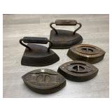 (5) Vintage SAD Irons