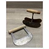(2) Wooden Handled Food Choppers -