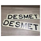 (2) Desmont Street Signs -