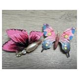 (2) Enamel Brooches