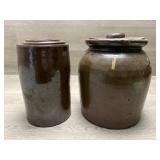 (2) Salt Glaze Crocks -