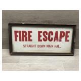 12x6' Craned Fire Escape Paper Sign - Frame Is