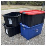 (7) Storage Totes - Only (3) Have Lids - XL