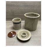 (2) Gallon Crock With (2) Crock Lids