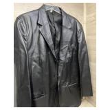 J Ferrar Leather Blazer Sz M