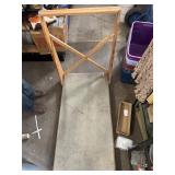 Rolling Push Cart Wood Handle