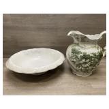 Unmatched Bowl & Pitcher -