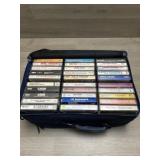(30) Classic Country Cassette Tapes In A Denim