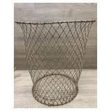 Cool Wire Vtg Metal Garbage Can 15" Tall -