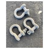 (3) 3/4T Screw Pin Anchor Shackles