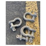 (4) 3/4T Screw Pin Anchor Shackles