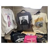 (9) VTG Band T Shirts - Nirvana; Stevie Nicks;