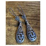 .925 Hanging Tear Drop Design Earrings Set -