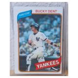 1980 Topps Bucky Dent Yankees Card