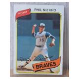 1980 Topps Phil Niekro Braves Card