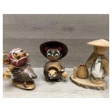 Wooden Japanese Tourist Figures
