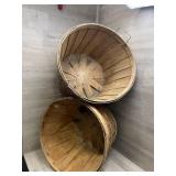 (2) Split Wood Apple / Fruit Basket