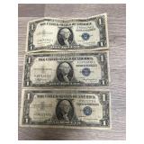 (3) $1 Silver Certificates 1957A & 2-1935G