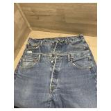 (2) Pair Levi 501 Button Fly 38x36 Jeans