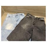 (2) Pr juniors Blue Asphalt Wide Leg Side Pocket