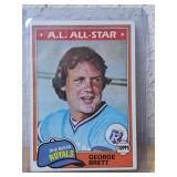 1981 Topps Gorge Brett Royals A.L. All-Star Card