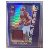 2024 Optic Luke McCaffrey Blue Prizm Relic