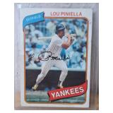 1980 Topps Lou Piniella Yankees Card
