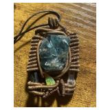 Copper Wire Wrapped Fluorite / Tourmaline / Opal