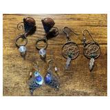 (3) Pairs Stone Earrings -
