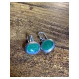 .925 & Stone Jade? Earrings Set -