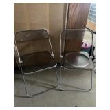 (2) Vintage Lucite? Folding Chairs -