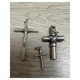 (3) Silvertone Crosses