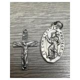 Sterling St Christopherï¿½s Medal and Sterling Cross