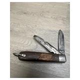 Kabar 2 Blade Wood Handle Pocket Knife