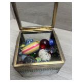 Trinket Box with Dice and Marbles