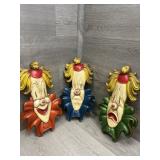 Sexton MCM Metal Wall Decor Clowns