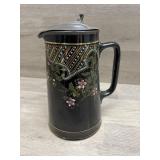 Empress Pewter Lidded Hand Painted Water Pitchet