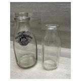 Missoula MT Qt and Pint Glass Milk Bottles