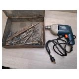 Black & Decker 7190 Drill W/Container Of Bits