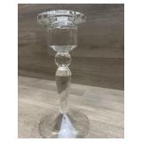 Multifaceted Crystal Candle Holder 6.5 Inches Tall