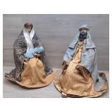 Resign & Fabric Wise Man & Mary Holding Jesus