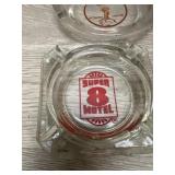 (4) Motel Themed Ashtrays