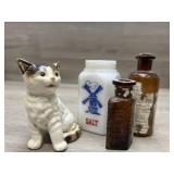 Fun Misc Glass Lot - Cat - Poison Bottles and