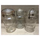 (3) Qt EZ Seal Jars - Ball - Presto and Atlas